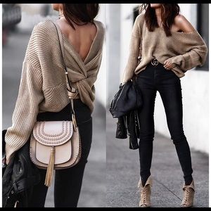 Carolina Blue Knot Sweater